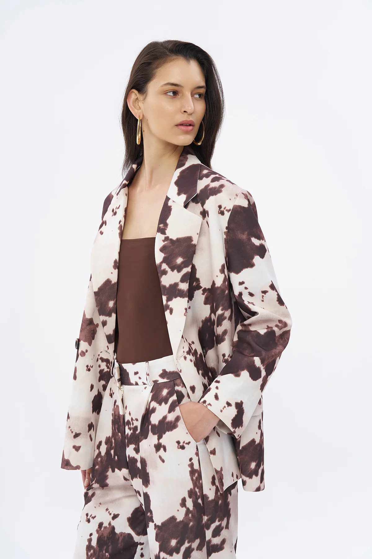 Camille Cow Print Blazer