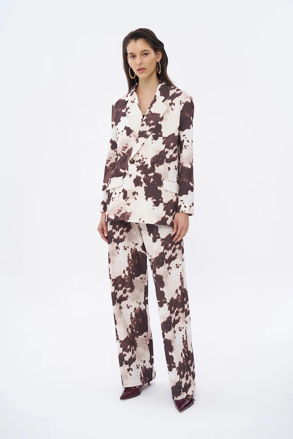 Camille Cow Print Blazer