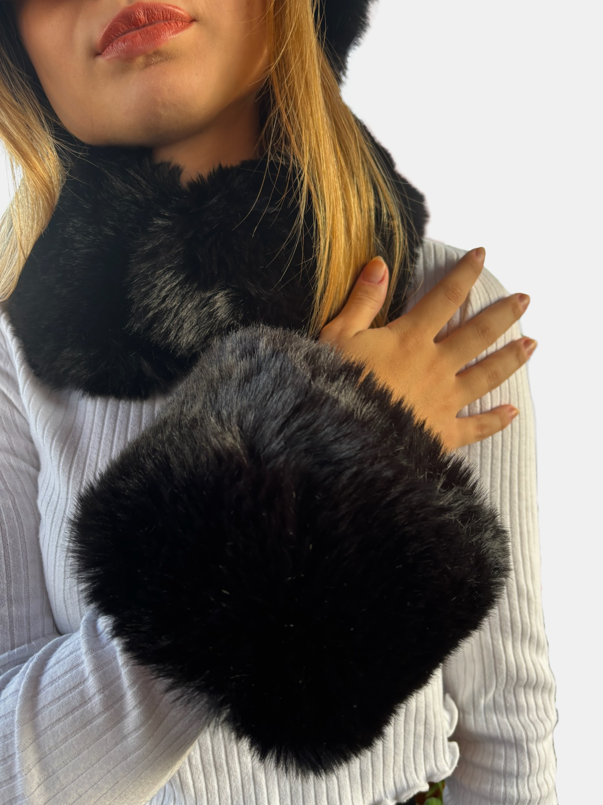 Poppy Fur Cuffs