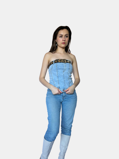 Sloane Strapless Denim Top 2