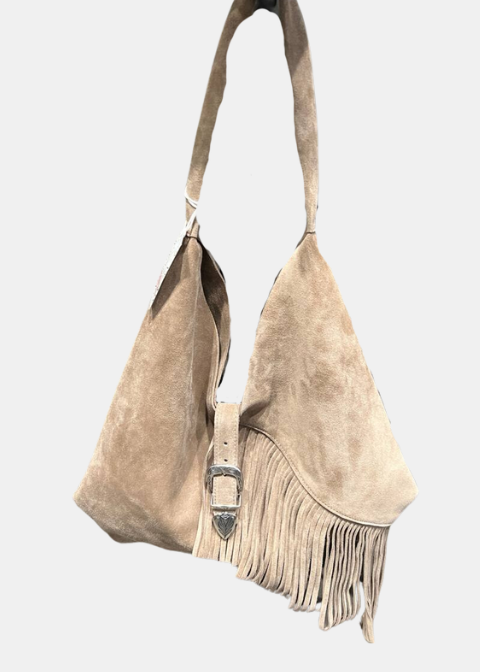 Tula Fringe Bag in Beige