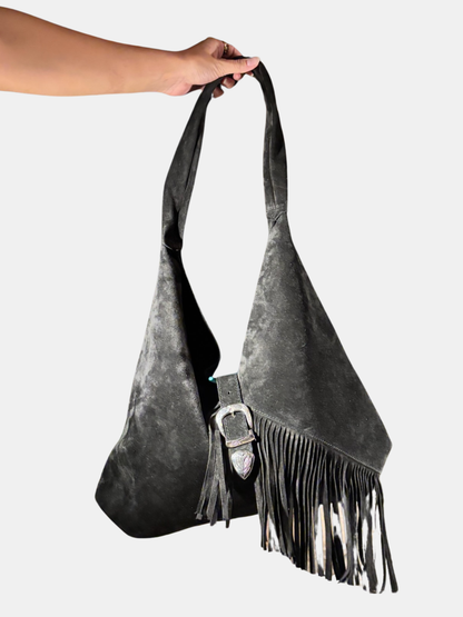 Tula Fringe Bag in Black