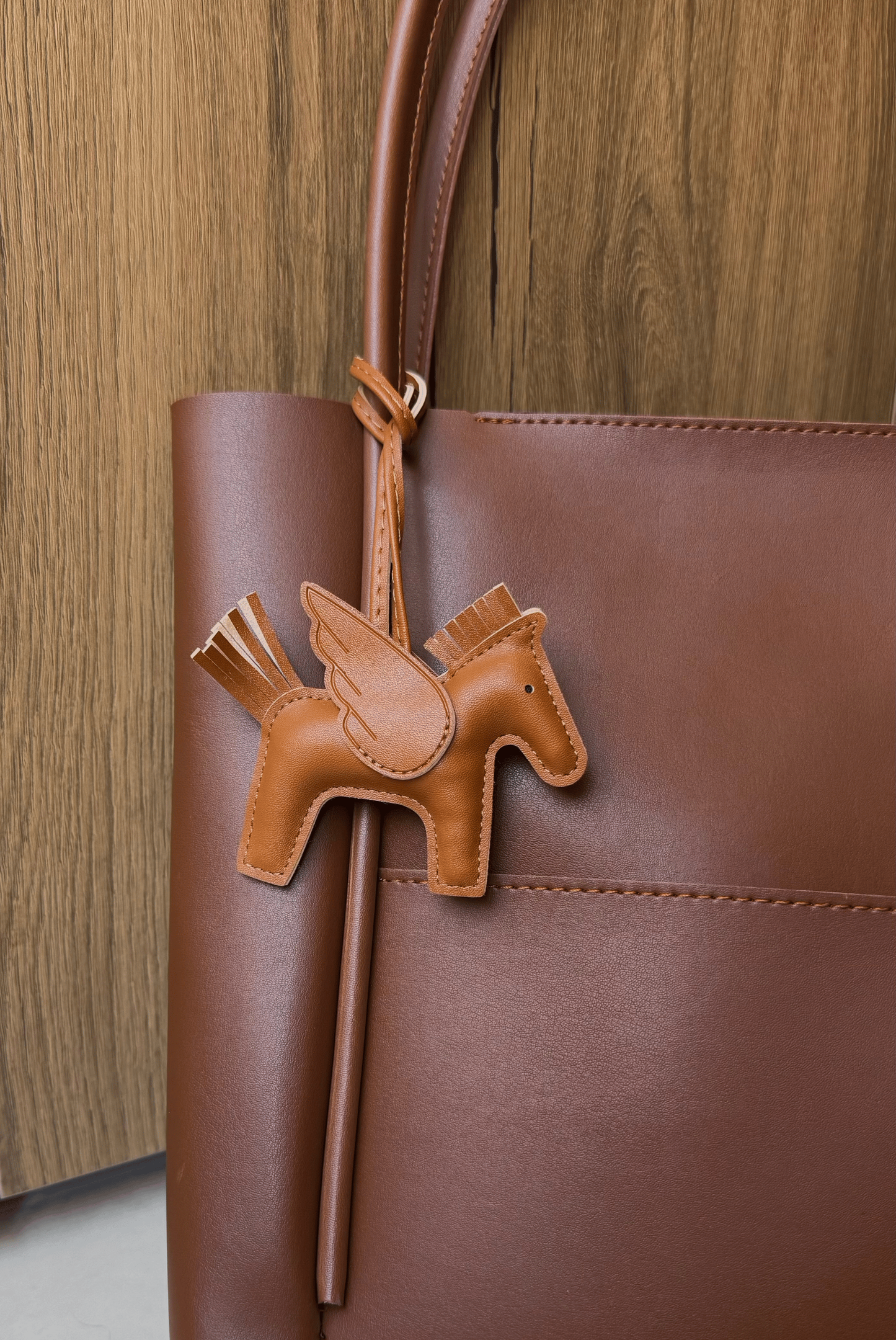 Mira Faux Leather Horse Bag Charm