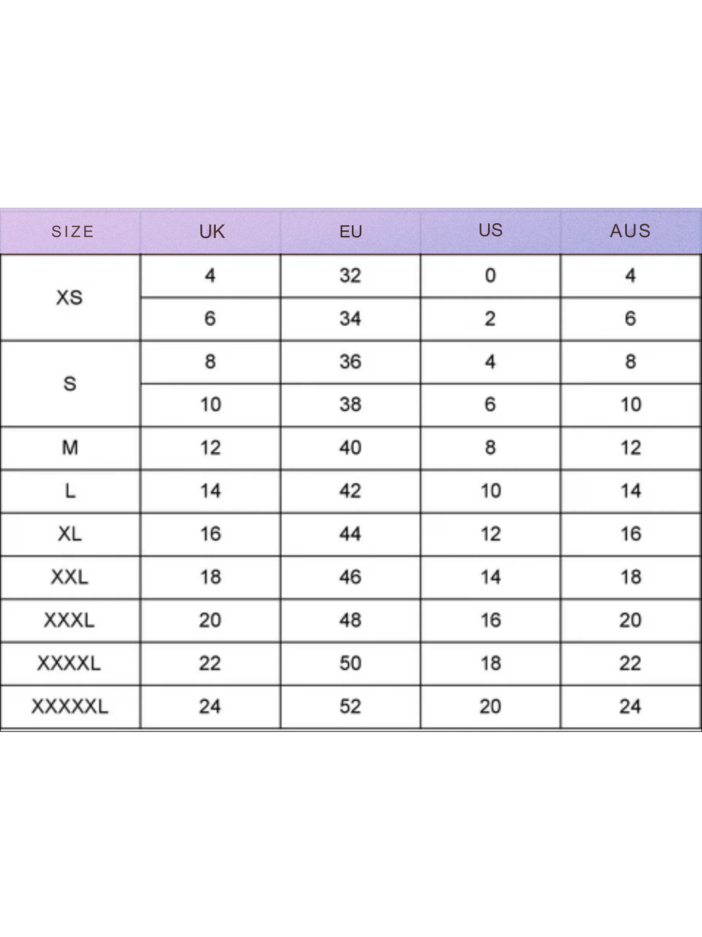 pants sizechart 2