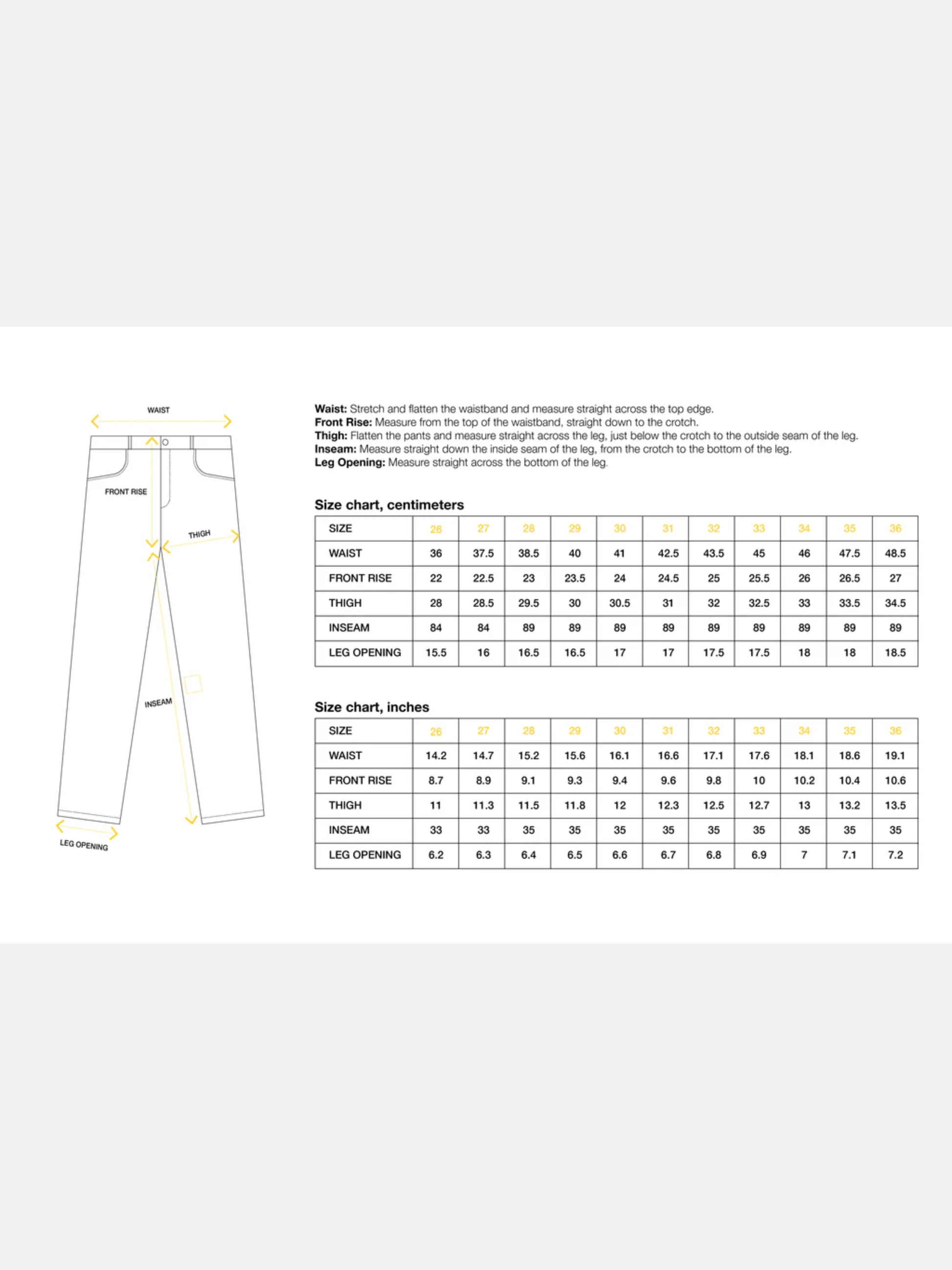 sizechart